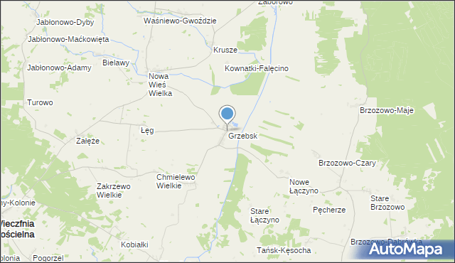 mapa Grzebsk, Grzebsk na mapie Targeo